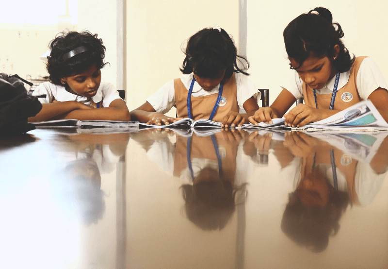 Girls playing together